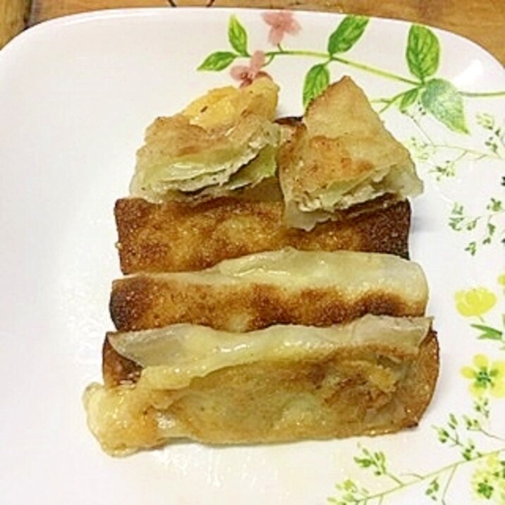 餃子の皮の肉キャベツ巻き